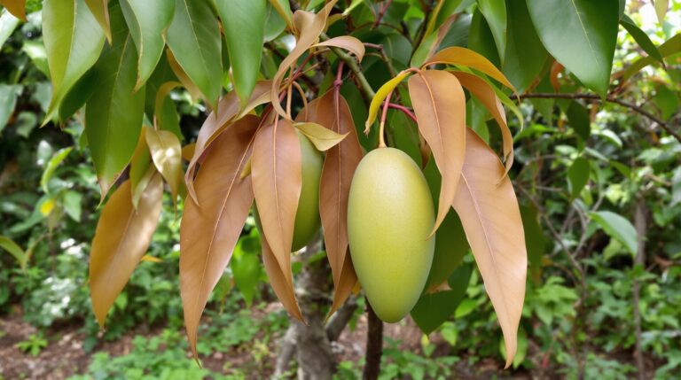 manguier feuille marron