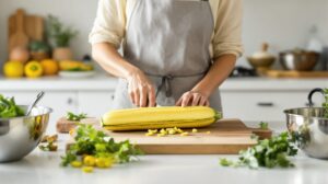 grosse courgette jaune