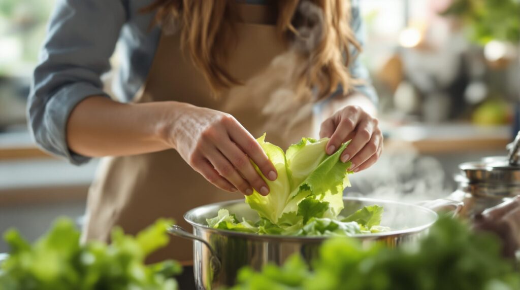 blanchir salade frisée