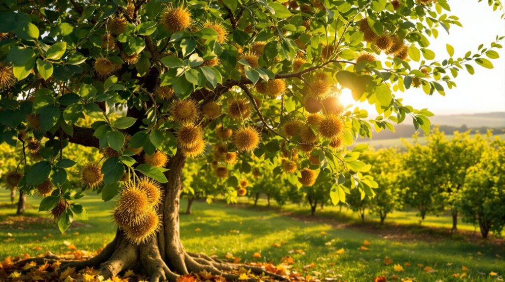 a quel age produit un châtaignier