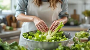 blanchir les salades frisées