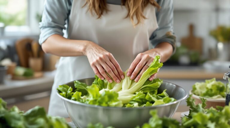 blanchir les salades frisées