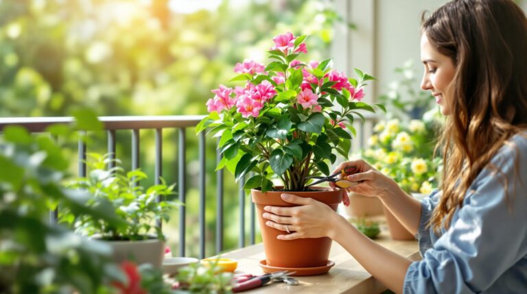 entretien dipladenia en pot