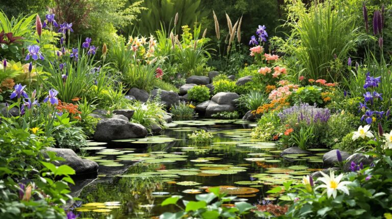 plante autour d un bassin