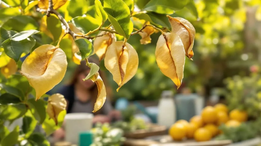 feuille citronnier séché