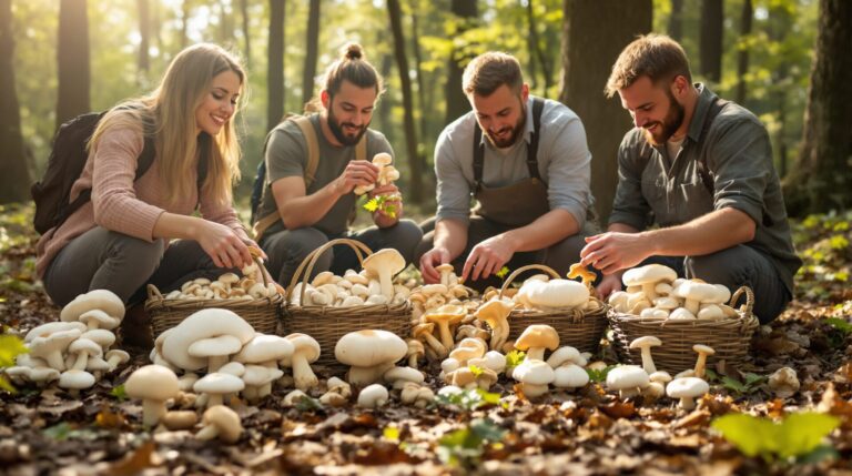 champignons comestibles blanc