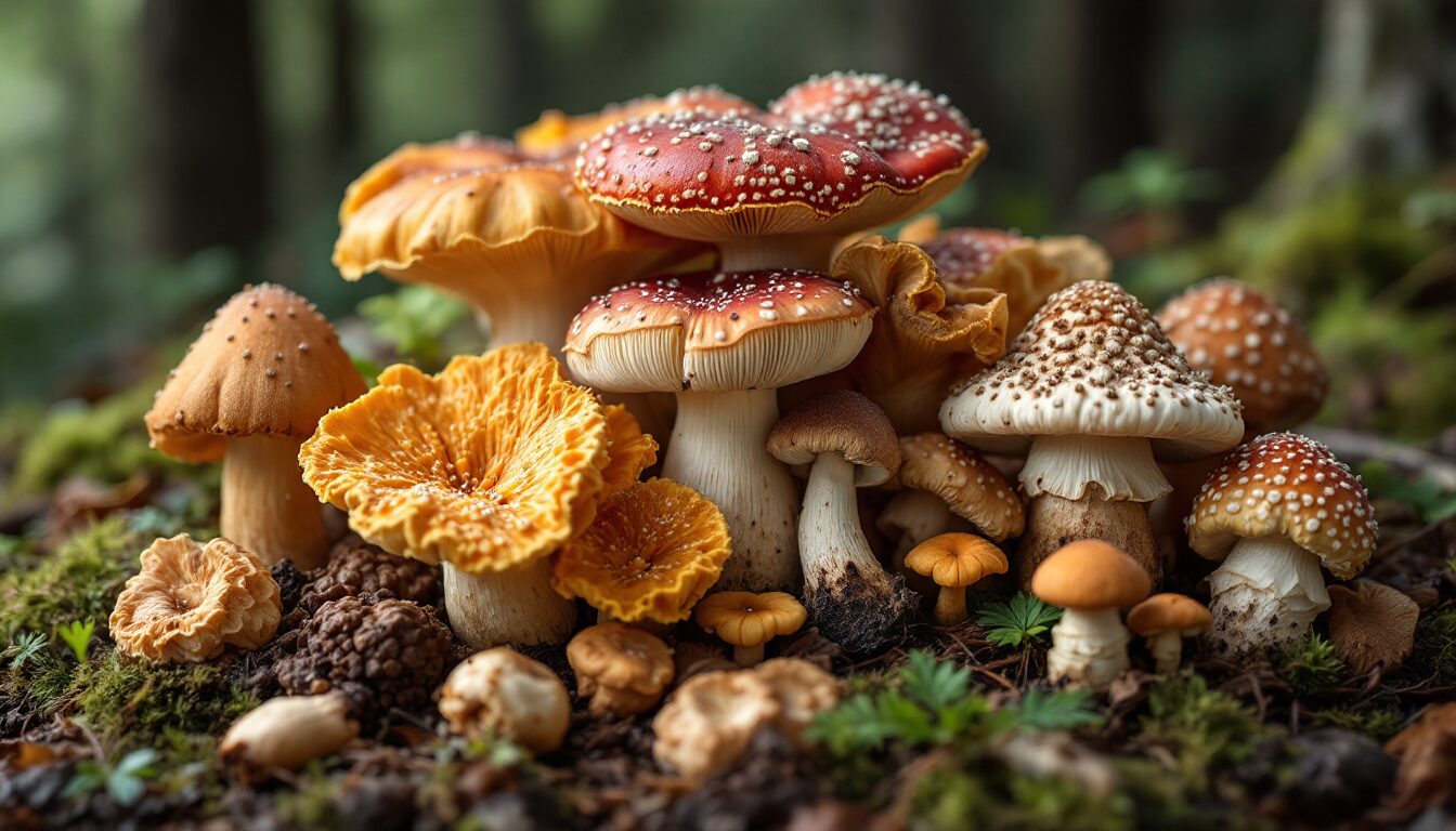 champignon de foret comestible