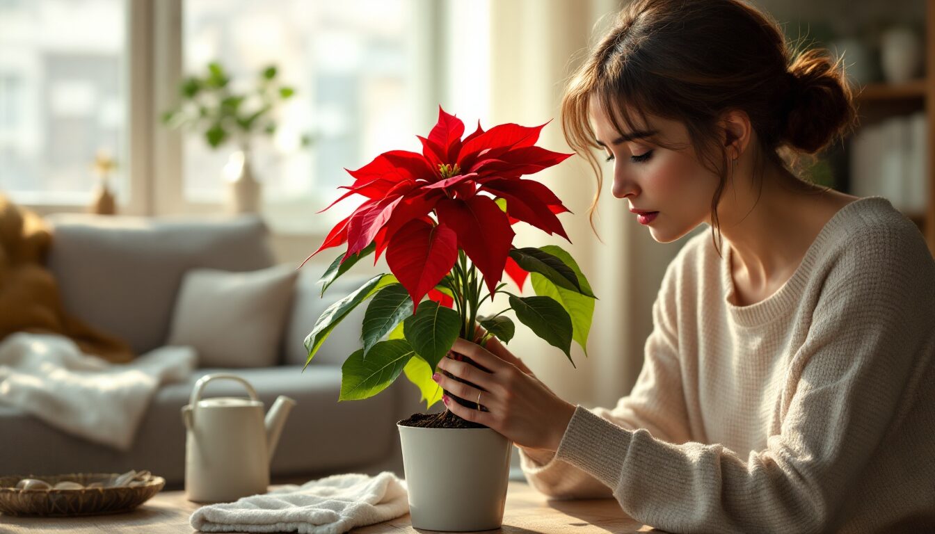 comment sauver un poinsettia trop arrosé