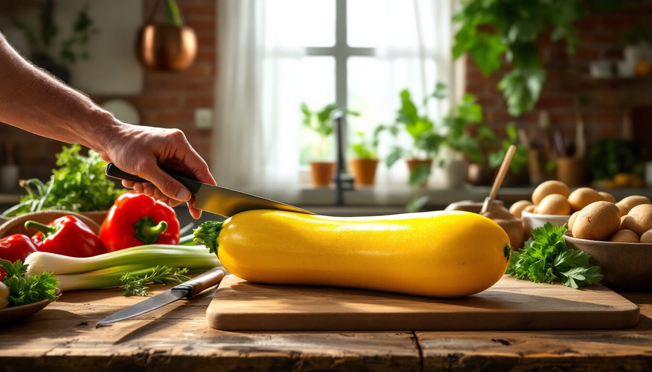 grosse courgette jaune