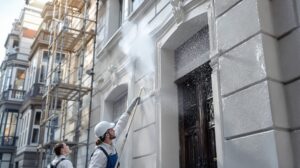 protection de façades contre les intempéries