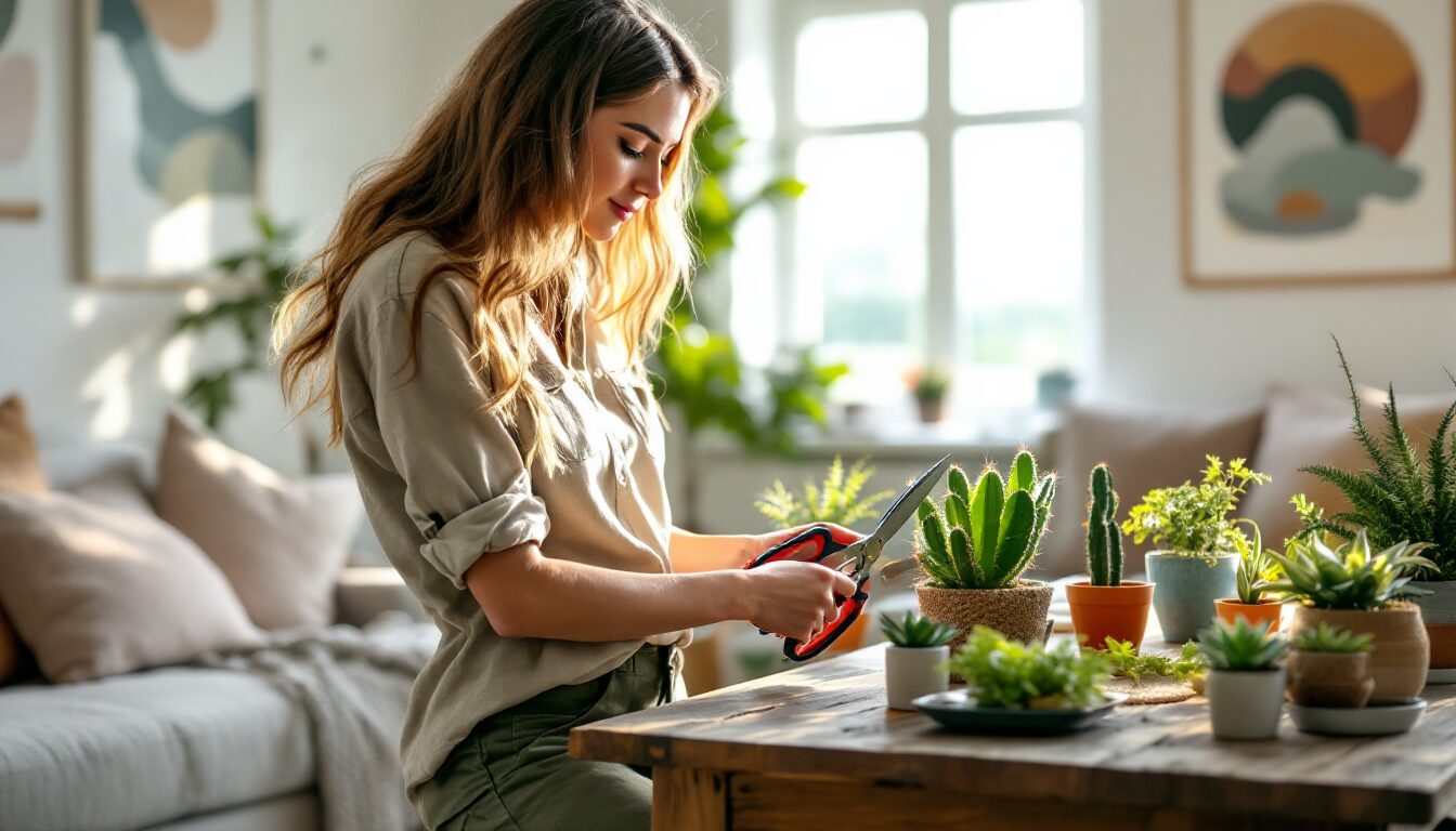 tailler un cactus de noel