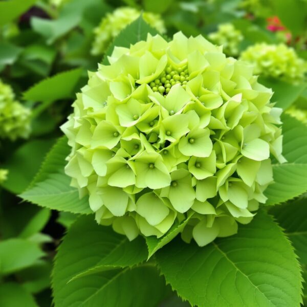 hortensia fleur verte