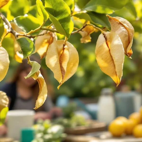 feuille citronnier séché