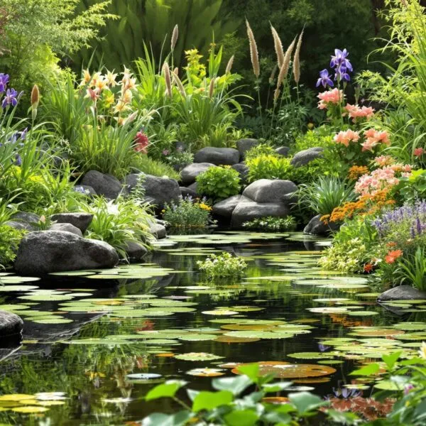 plante autour d un bassin