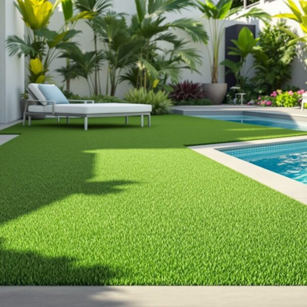 gazon synthétique piscine