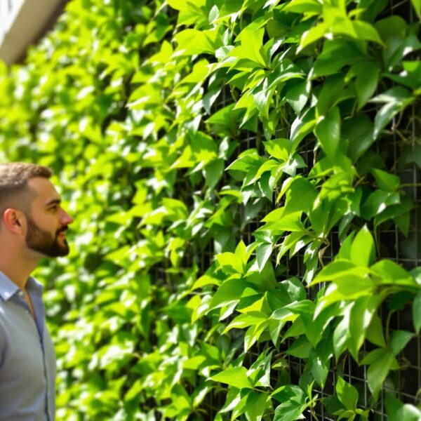 Feuillage artificiel et plantes grimpantes : l’art d’occulter un grillage avec style