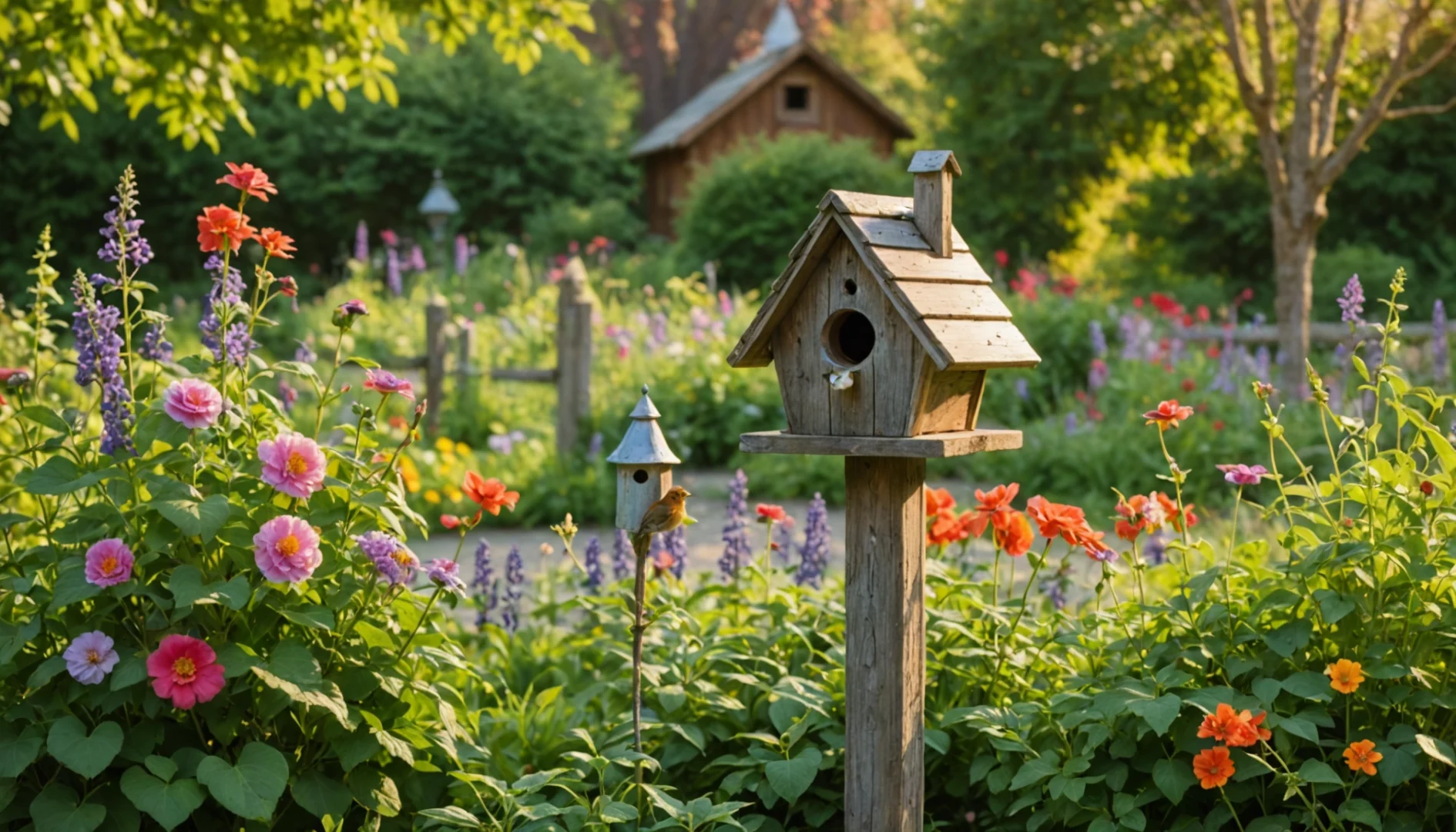 Un nichoir pour rouge-gorge : jardin accueillant et enchanteur