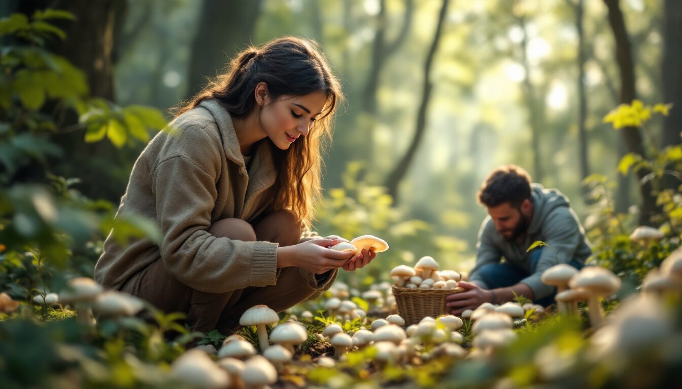 champignons comestibles blanc