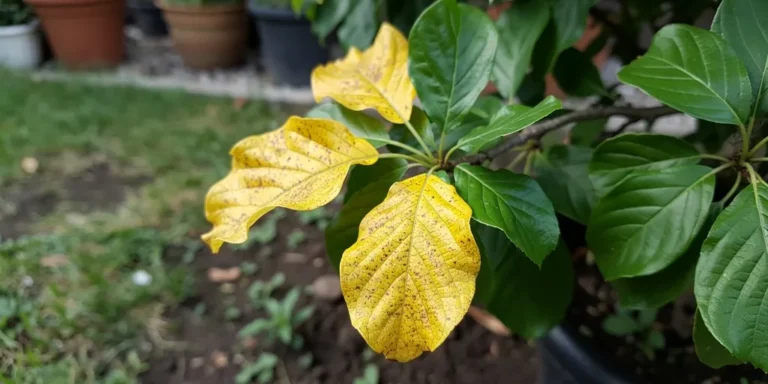 arbousier feuilles jaunes