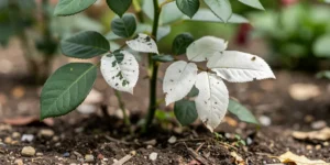 rosiers feuilles blanches
