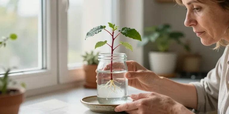 bouture fuchsia dans l'eau