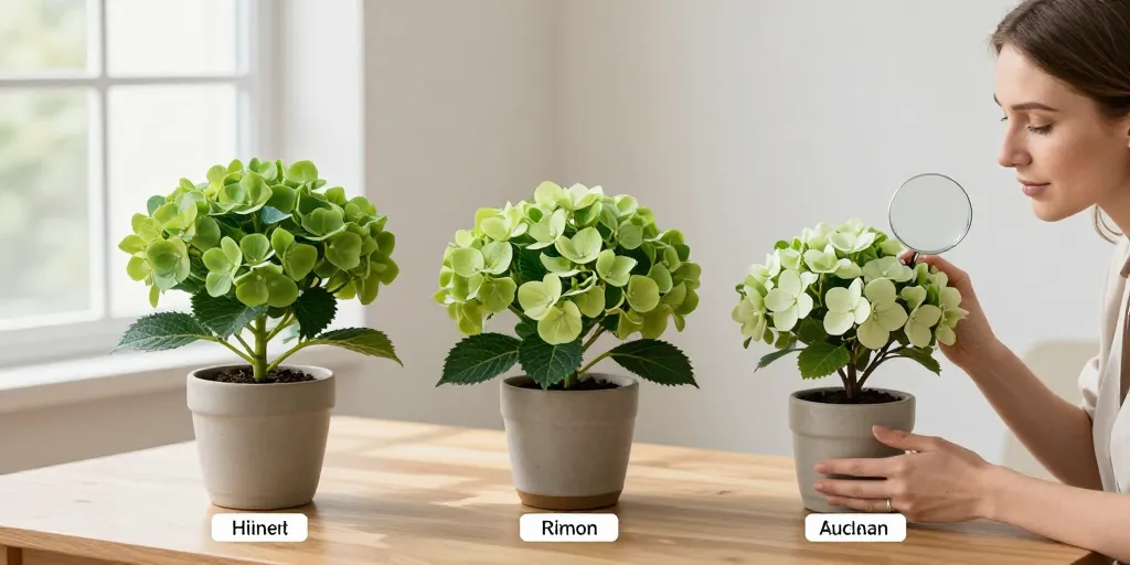 fleur hortensia verte