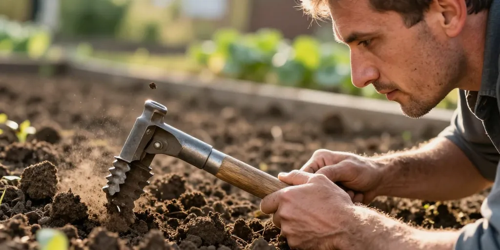 casser mottes de terre