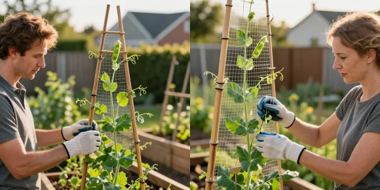 tuteur petit pois action