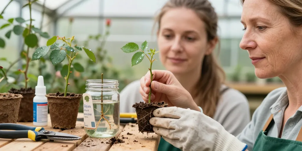boutures de rosier grimpant