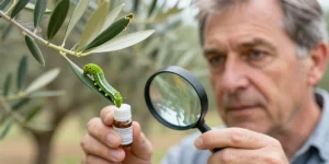 chenille verte olivier