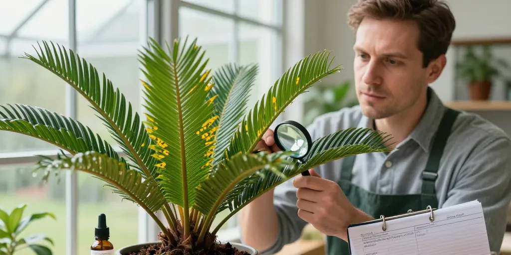 maladie cycas point jaune