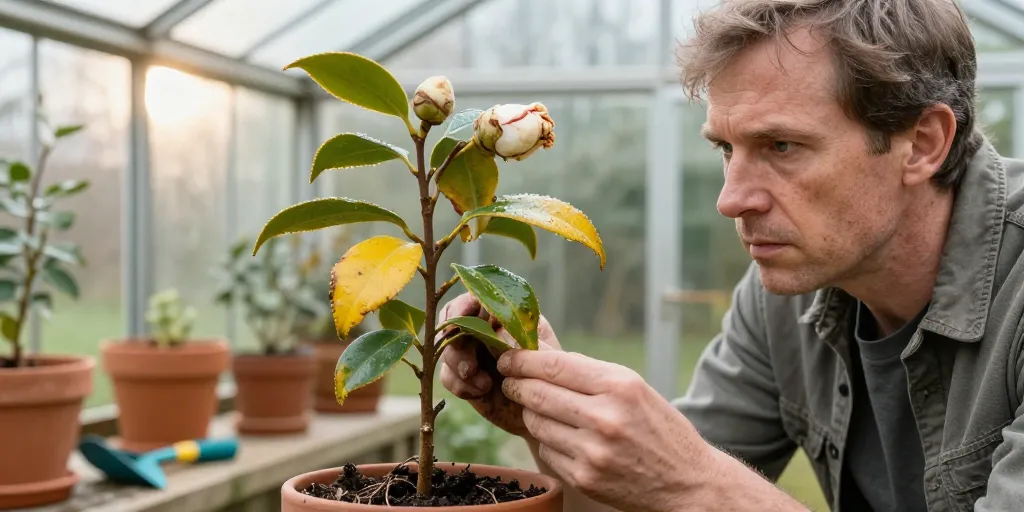 mon camélia perd ses feuilles et ses boutons