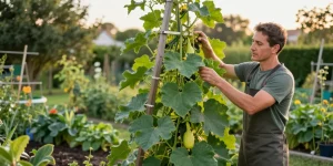 structure pour faire grimper les courges