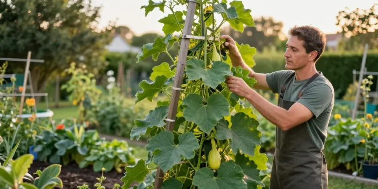 structure pour faire grimper les courges