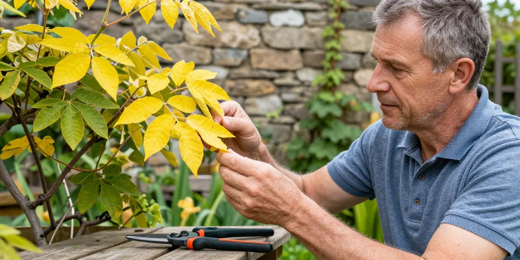 glycine feuilles jaunes