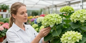hortensias fleurs vertes