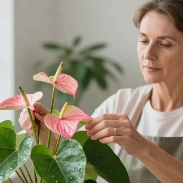 entretien anthurium rose