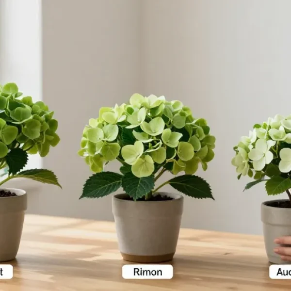 fleur hortensia verte