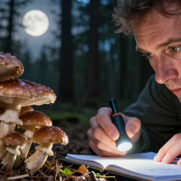 la lune et les champignons