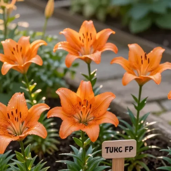 lys orange jardin